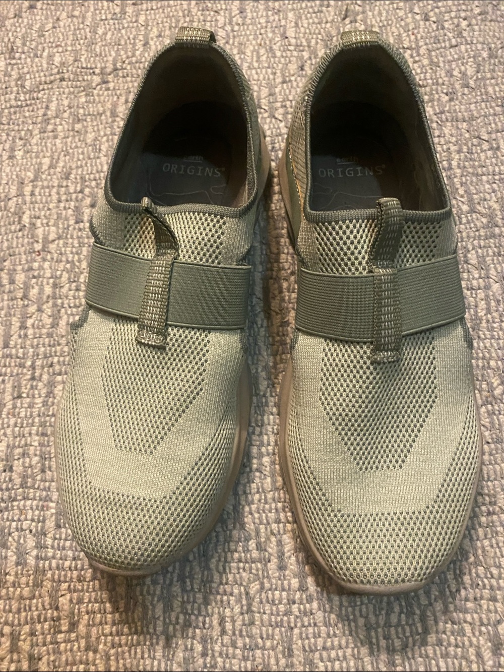 Earth Origins Slip-On Knit Outdoor Rec Shoes in Seafoam Green